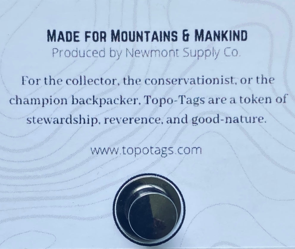 Mount Everest, Topographic Pin-Back